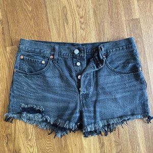 Levi 501 Black Jean Shorts